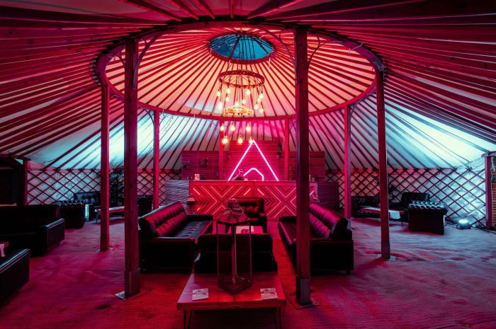 reception 42ft yurt glastotel green yurts glasto 2024 203